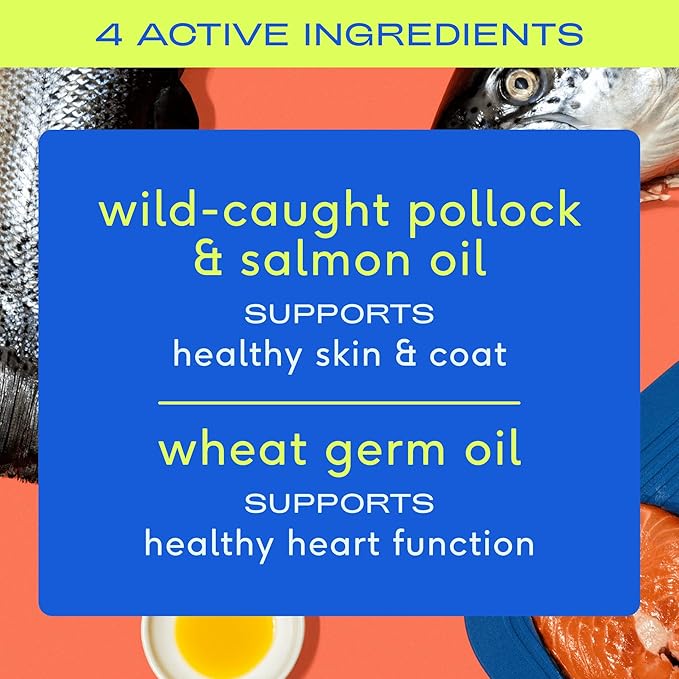 Native Pet Omega Oil for Dogs - Dog Fish Oil Supplements & Calming Chews | Dogs Anxiety Relief Treats & Dog Relaxants | 8 Oz. & 60 Chews