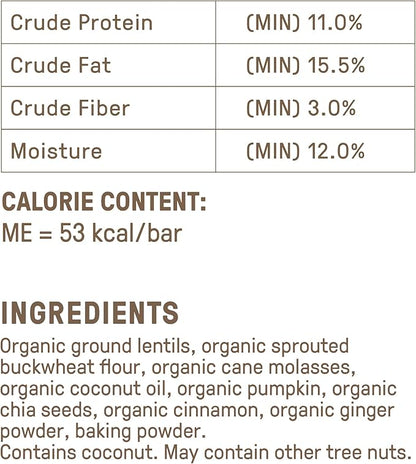 CookiePal Human Grade Dog Treats, Pumpkin and Chia Seed Recipe, Organic Non-GMO and Simple Ingredients, 10 Oz Bag