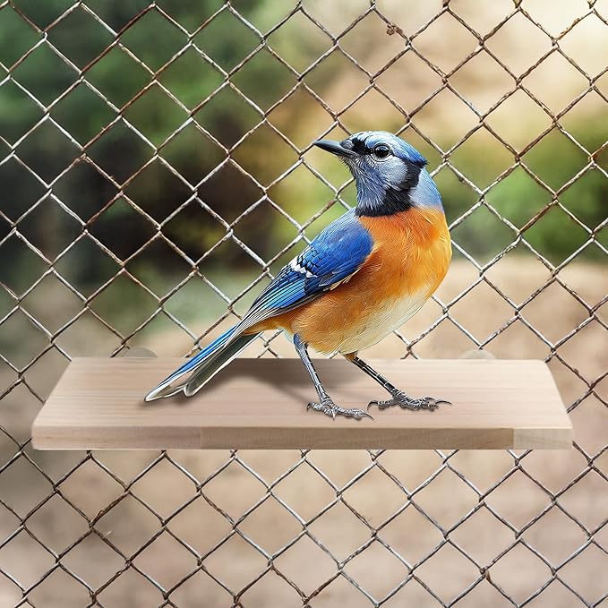 3 Pack Bird Perch Stand, Parrot Wood Platform, Natural Wooden Perch Toys Playground Cage for Conure, Chinchilla, Parakeet, Budgie, Cockatiel