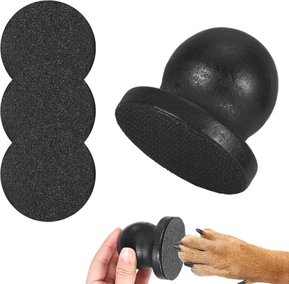 Dog Nail File for Woodenï¼_og Scratch Pad for Nails with 3 Replaceable Sandpaper,Suitable for Pet Stores, Home Cats and Other Small Pets to Use (Black)