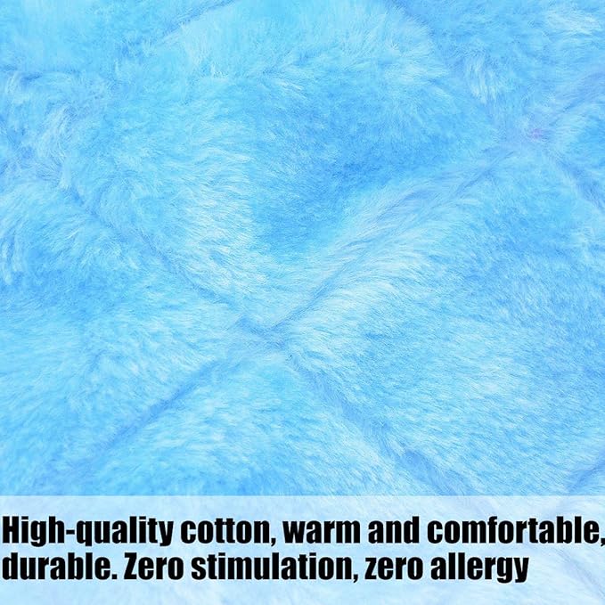 Winter Warm Bird Nest House Shed Hut Hanging Hammock Finch Cage Plush Fluffy Birds Hut Hideaway for Hamster Parrot Macaw Budgies Eclectus Parakeet Cockatiels Cockatoo Lovebird (S, Blue)