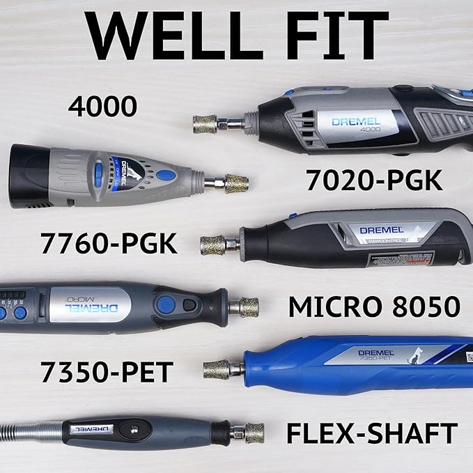 Diamond Dog Nail Grinder Attachment, Diamond Rotory Bit for Dogs&Pets Nail Care, Made for Dremel Grinder for Animals Nail Care & Home Grinder Tools, Samoyed, Fast-grit