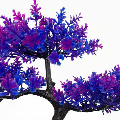 Mipukbay Aquarium Plants Tree - Purple Artificial Plastic Fish Tank Decor, Realistic Ornament Safe for Fish & Shrimp, Low-Maintenance Aquascaping Plants for Freshwater/Saltwater Tank Landscaping