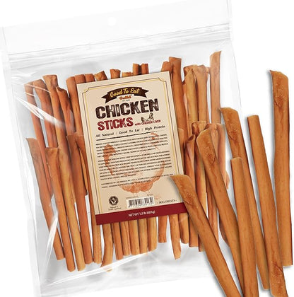 Gootoe Chicken Dog Treats  Chicken Sticks with Chicken Liver 1.5 lb  All Natural, Grain-Free, Low Fat, Premium Training Chews, Healthy & Easily Digestible