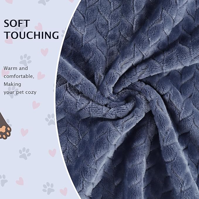 BVAGSS 6 Pack Small Dog Blanket, Super Soft Warm Pet Cover Blankets, Wheat Ears Print Puppy Fleece Flannel Blanket for Small Medium Dogs and Cats MW003