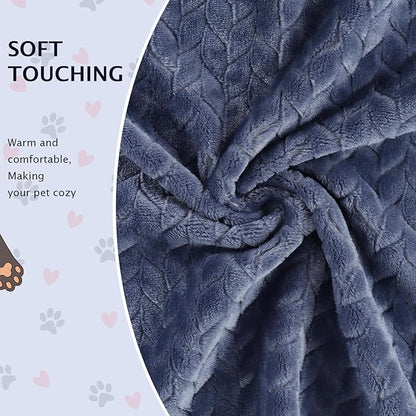 BVAGSS 6 Pack Small Dog Blanket, Super Soft Warm Pet Cover Blankets, Wheat Ears Print Puppy Fleece Flannel Blanket for Small Medium Dogs and Cats MW003