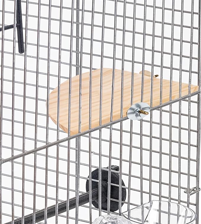 Bird Perch Platform Stand Wooden Parrot Perch Corner 6.7 Inches Fan Shape Playground Cage Accessories Parrot Stand Flat Perches for Bird Cages Corner Shelf for Birds Parrots Hamster Gerbil