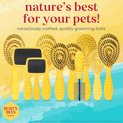 Burt_ Bees for Pets Detangling Pin Brush for Dogs with Medium to Long Hair with Handle Made from Recycled Plastics Collected from Coastal Communities | Dog Brush Removes Tangles and Loosens Matting
