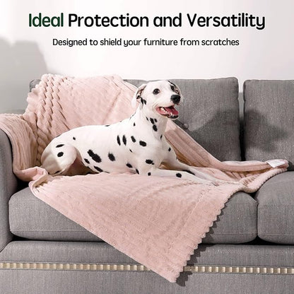 Waterproof Blanket Acorn Pink Dog Blanket for Small Dogs, Washable Double Sided Pet Blanket with Milk Plush and Super Soft Velvet, Pee Proof Calming Dog Blanket for Couch Protection