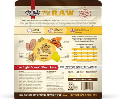 Primal Kibble in The Raw, Freeze Dried Dog Food, Puppy Recipe, Scoop & Serve, Made with Raw Protein, Whole Ingredient Nutrition, Crafted in The USA, Dry Dog Food 5.4 lb Bag