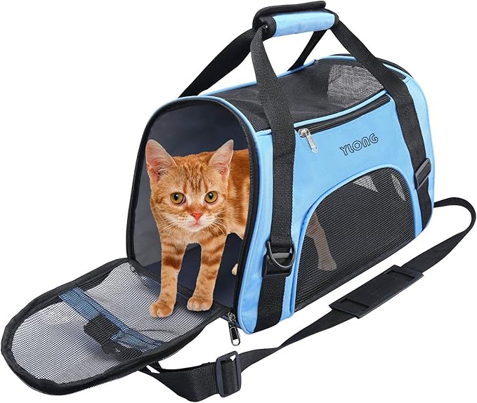Cat Carrier Airline Approved Pet Carrier,Soft-Sided Pet Travel Carrier for Cats Dogs Puppy Comfort Portable Foldable Pet Bag,Airline Approved