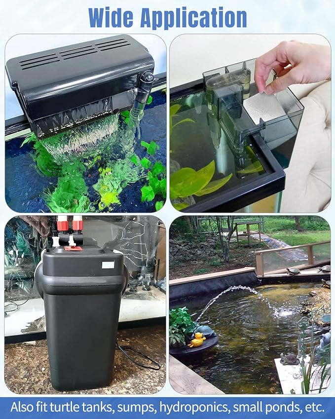 Pawfly 8-Layer Aquarium Filter Pad, 47 x 12 Inch High Density Multi-Layer Filter Floss Bio Foam, Filter Sponge Pad for Freshwater Saltwater Fish Tanks and Ponds, Cuttable Aquarium Filter Media Pad