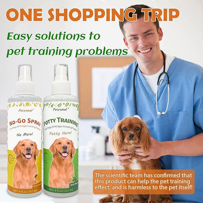 Dog Training Spray Set, No-Go and Potty Training Spray, 8 fl.oz
