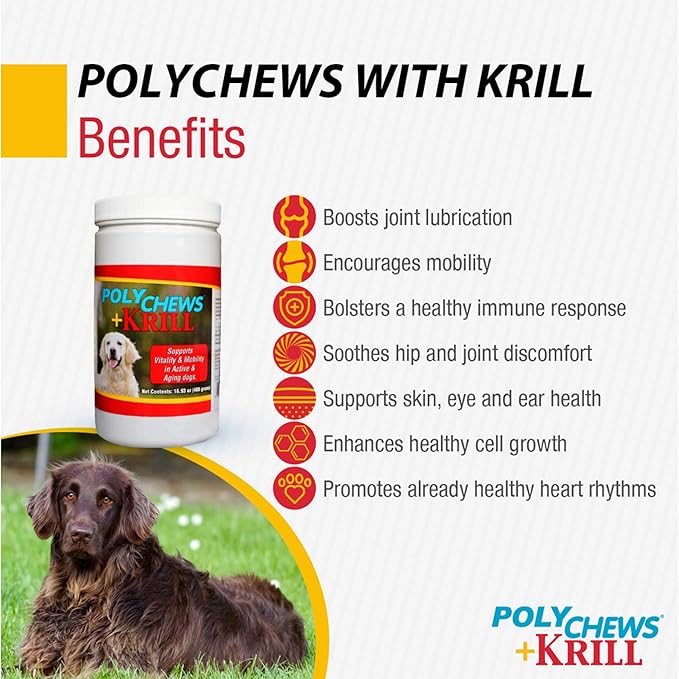 Bimeda Advanced Formula with Krill and Beta Glucans, Soft Chews for Joint Support and Overall Health, 120ct