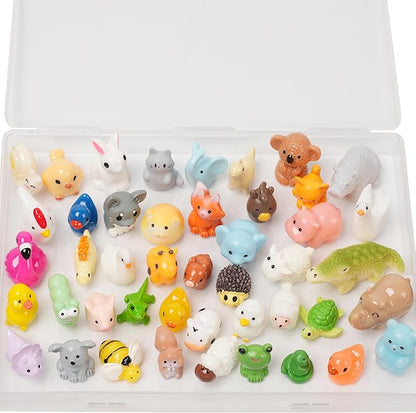 46pcs Mini Resin Animal Styles Tiny Resin Animals