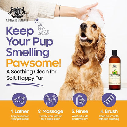 Dog Shampoo and Conditioner Energizing Grapefruit & Spearmint 16 Oz Dog Shampoo Itchy Skin Relief Aromatherapy Dog Shampoo for Smelly Dogs with Aloe Vera & Oatmeal Shampoo for Dogs by Gerrard Larriett