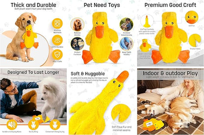 FGA MARKETPLACE Duck- Monkey Flat NO Stuffing NO Squeak Plush Dog Toy, Funny Style Will Entertain Your Dog for Hours, Recommended for Small and Medium Dog 21 INCH Long