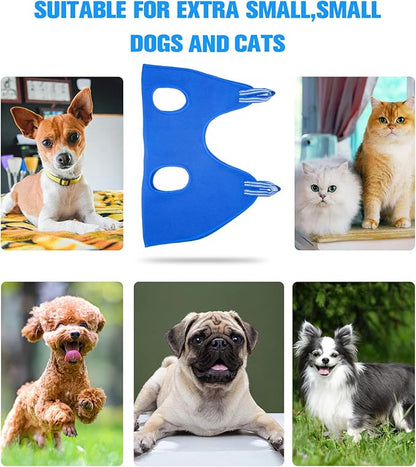 10 in 1 Pet Grooming Hammock Harness with Nail Clippers/Trimmer, Grooming Sling for Small Animals Nail Trimming/Clipping For Cat&Dog (XXS/Under 10lb Blue)