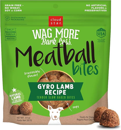 Cloud Star Wag More Bark Less Grain Free Meatballs Lamb Recipe 14 oz.