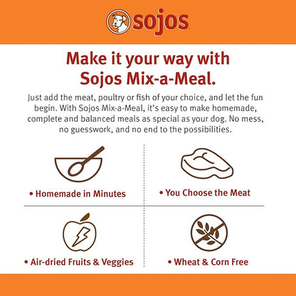 Sojos Mix-A-Meal Grain-Free Pre-Mix Dehydrated Dog Food, 8 lb