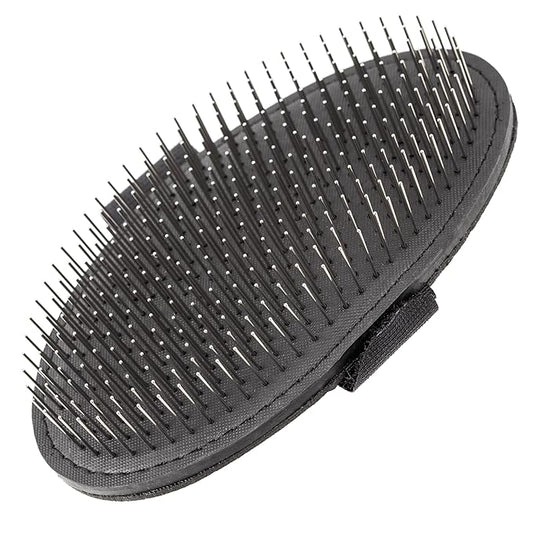 Groom Professional Dog Brush - Terrier Palm Pad Dog Grooming Brush for Dematting - Perfect for Wooly & Wired Coats - Flexible Palm Pad with Stainless Steel Pins - Length 13cm