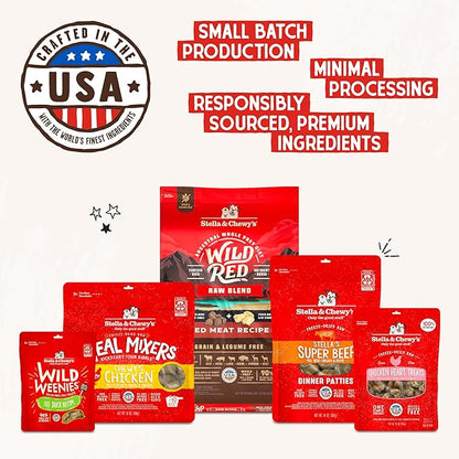 Stella & Chewy's Freeze Dried Raw Surf & Turf Meal Mixer  Dog Food Topper for Small & Large Breeds  Grain Free, Protein Rich Recipe  8 oz Bag