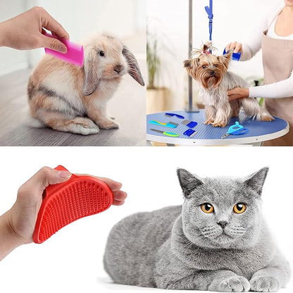Allazone 13 PCS Small Animal Grooming Supplie, Nail Clipper and Trimmer, Pet Hair Remover Comb, Small Animal Massage Brush Double-Sided Comb and Toothbrush for Dog Bunny Rabbit Hamster