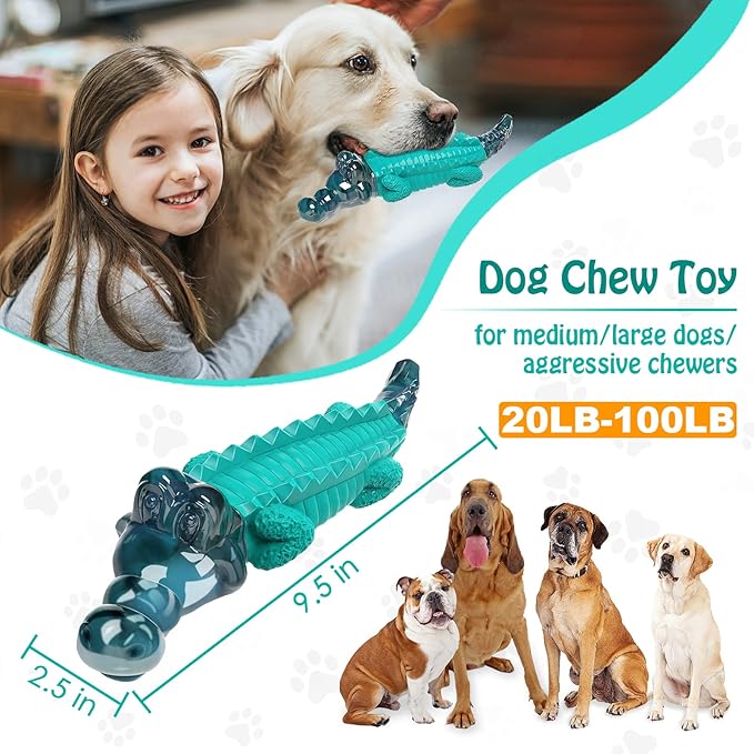 Dog Toys for Aggresive Chewersï¼_og Toys for Large Dogs - Tough Dog Chew Toys - Indestructible Dog Toys for All Breed Sizes to Keep Them Busy