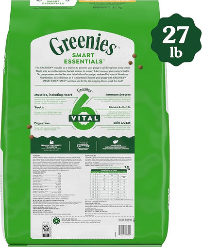 Greenies Smart Essentials Puppy High Protein Dry Dog Food Real Chicken & Brown Rice Recipe, 27 lb. Bag
