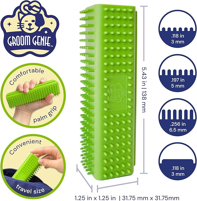 Magic Pet Hair Block Brush (Field Green) | Ultimate Dog & Cat Hair Remover for Sofa, Furniture, Carpet, Bedding, and Clothing | Reusable, Durable, and Easy to Use