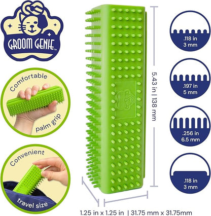 Magic Pet Hair Block Brush (Field Green) | Ultimate Dog & Cat Hair Remover for Sofa, Furniture, Carpet, Bedding, and Clothing | Reusable, Durable, and Easy to Use