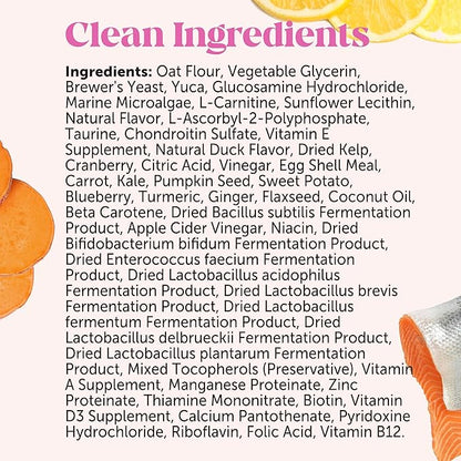 Senior Dog Multivitamin - Essential Dog Vitamins and Supplements - Glucosamine, Probiotics, Omega Fish Oil for Dogs Health & Heart- Dogs Vitamins Health Supplies (Duck 90 ct)