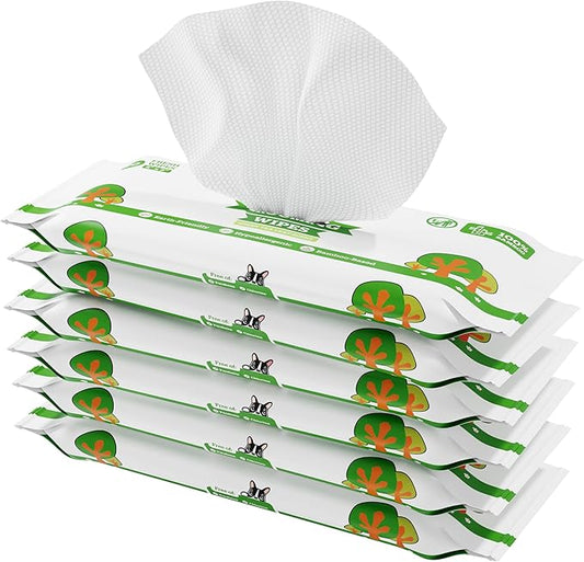 Pogi_ Dog Wipes Travel Packs  Hypoallergenic Pet Wipes for Paws, Body & Butt  Cleaning & Hydrating, Green Tea Scent, 120-Count