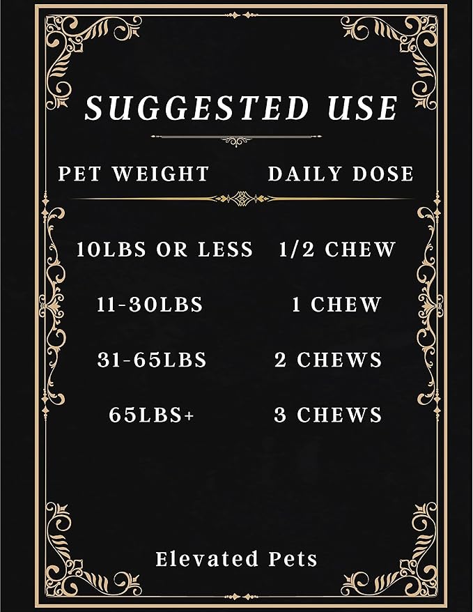 Ultra-Healthy Omega 3 Fish Oil Treats w/MSM, Glucosamine, Chondroitin, EPA/DHA for Dogs: Elevated Pets Fish Oil, Turmeric & Joint Supplement + Allergy Chews - Ultimate Dog Vitamin Supplement
