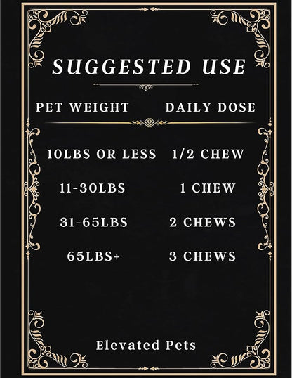 Ultra-Healthy Omega 3 Fish Oil Treats w/MSM, Glucosamine, Chondroitin, EPA/DHA for Dogs: Elevated Pets Fish Oil, Turmeric & Joint Supplement + Allergy Chews - Ultimate Dog Vitamin Supplement