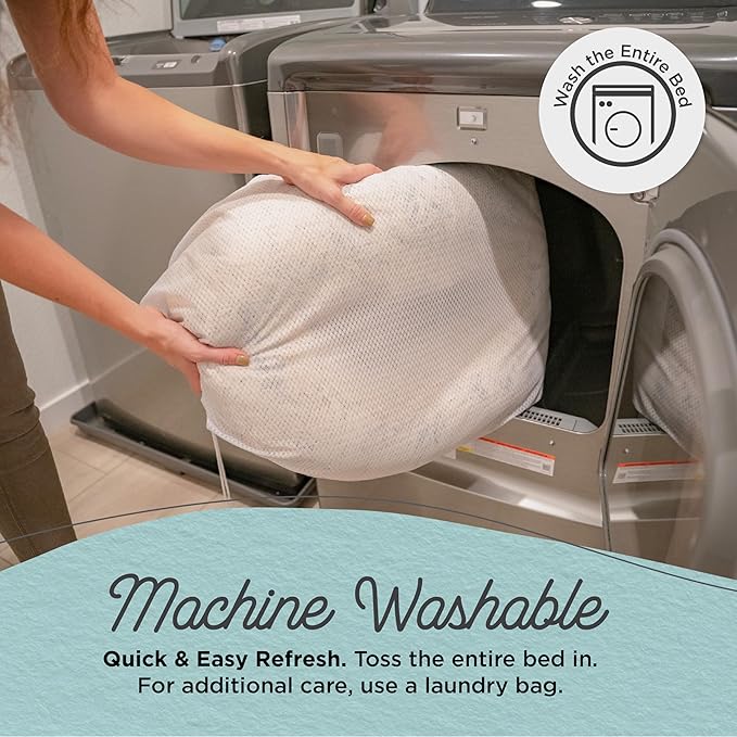 Best Friends by Sheri Original Calming Donut Dog and Cat Bed, Lux Faux Fur, Mink Dark Gray, (23in x 23in) - Anxiety Relief for Pets Up to 25 lbs