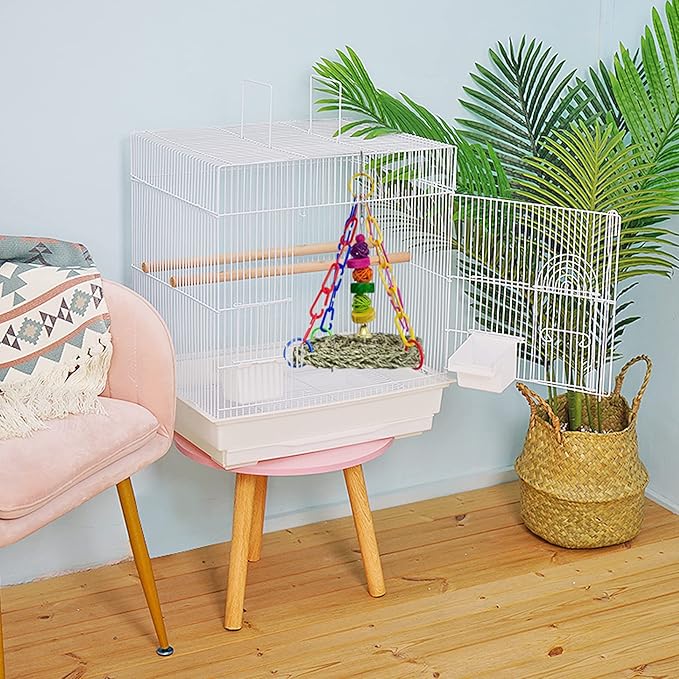 Bird Seagrass Mat,Natural Sea-Weed Woven Parrot Hammock Swing Mats Birds Foraging Wall Colorful Chewing Toy Lovebird Movable Hanging Hammocks Rocking Toys Parakeets Climbing Pad