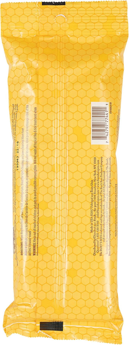 Burt's Bees for Pets Multipurpose Dog Wipes with Honey, 98% Natural Origin Formulas, Hypoallergenic Dogs Wipe, Canine Cleaning Sheets for Paws and Butt, 3 pk, 50ct