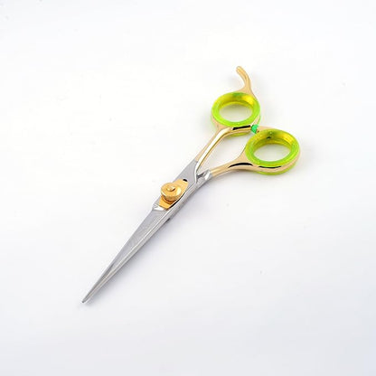 5.5" Professional Pet Grooming Scissors Half Gold Plated, Half Bright Polish Finish