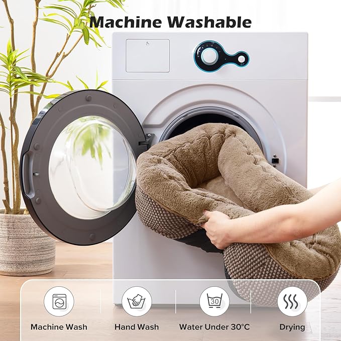 INVENHO Dog Bed Medium Size, Orthopedic Warming Soft Calming Sleeping Durable with Anti-Slip Bottom