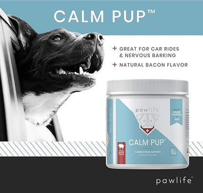 Hemp Dog Calming Chews - Anxiety Relief Treats, 120 Calming Treats for Dogs, Calm Pup Dog Anxiety Relief & Joint Support, Oil Infused Calming Chews for Dogs Anxiety (Bacon Flavor)