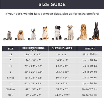 Bedsure Orthopedic Dog Beds for Small Dogs - Washable Small Dog Cat Bed Waterproof, Comfort Pet Couch Sofa with Washable Removable Cover, Pets Bed with Nonskid Bottom, Brown, 24"