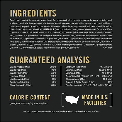 Purina Pro Plan Small Breed Dry Dog Food, Shredded Blend Beef and Rice Formula with Guaranteed Live Probiotics - 18 lb. Bag