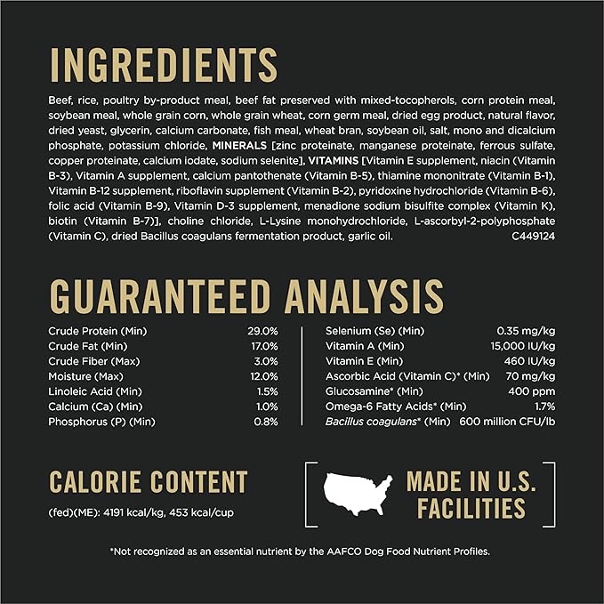 Purina Pro Plan Small Breed Dry Dog Food, Shredded Blend Beef and Rice Formula With Guaranteed Live Probiotics - 6 lb. Bag