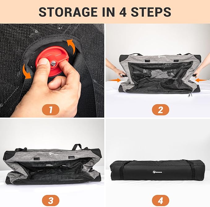 MIU COLOR Portable Dog Playpen 32 Inch, Foldable Play Pen for Indoor Dogs Cats, Dog Kennel Tent for Rabbit or Small Animals, Breathable with Window, Soft mat, Heavy-Duty Oxford, Steel Frame