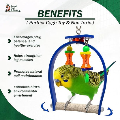 Small Whirly Bird - Perfect Cage Toy Stimulates Visual and Physical Activity - Safe, Non-Toxic, Cage Accessories for Small Birds