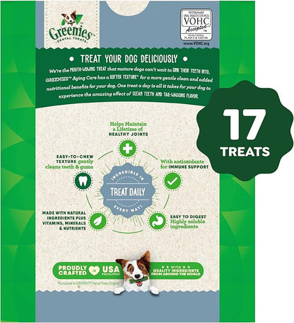Greenies Aging Care Large Dental Dog Treats, 27 oz. Pack (17 Treats)
