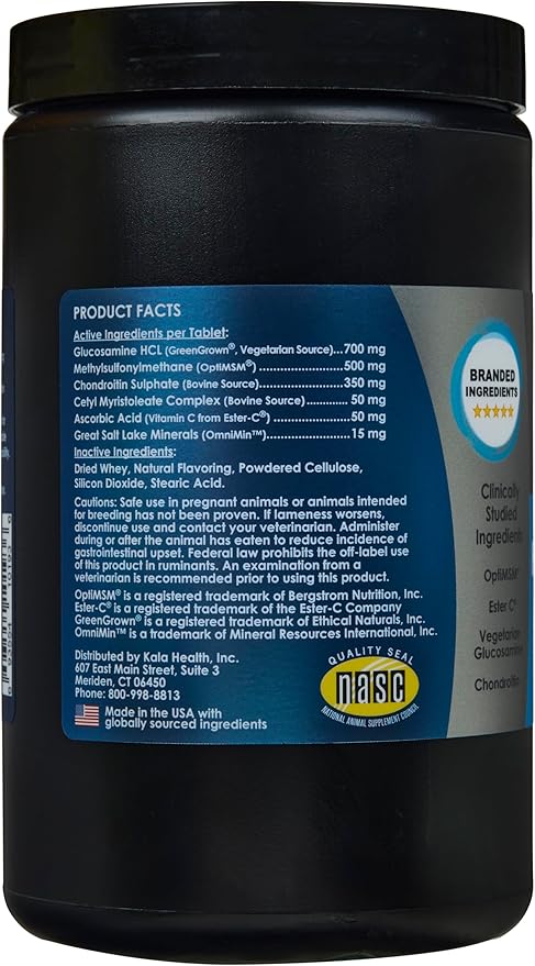KALA HEALTH PeakTails Arthrix Plus, 150 Count Tablets, Provides Hip & Joint Support for Dogs, Formulated with Clinically Studied Ingredients, MSM, Glucosamine, Chondroitin