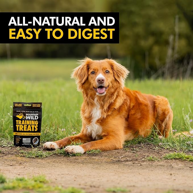 Training Treats for Dogs & Puppies  Elk & Venison Protein Puppy & Dog Treat  High Value, All-Natural, No Fillers, Grain-Free, No Artificial Preservatives  4oz, 1 Bag