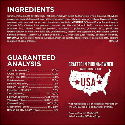 Purina ONE True Instinct With A Blend Of Real Turkey and Venison Dry Dog Food - 15 lb. Bag